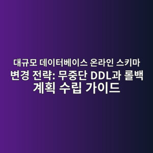 대규모 데이터베이스 온라인 스키마 변경 전략: 무중단 DDL과 롤백 계획 수립 가이드 6 eb8c80eab79cebaaa8 eb8db0ec9db4ed84b0ebb2a0ec9db4ec8aa4 ec98a8eb9dbcec9db8 ec8aa4ed82a4eba788 ebb380eab2bd eca084eb9eb5 ebacb4eca491 1787467624
